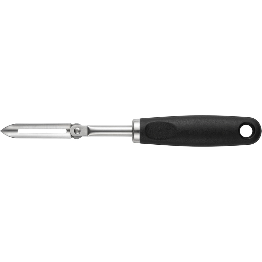 Zpvfg Straight Swivel Stainless Steel Peeler Black Grip - Product view