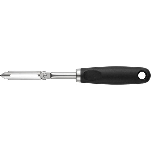 Zpvfg Straight Swivel Stainless Steel Peeler Black Grip - Product view