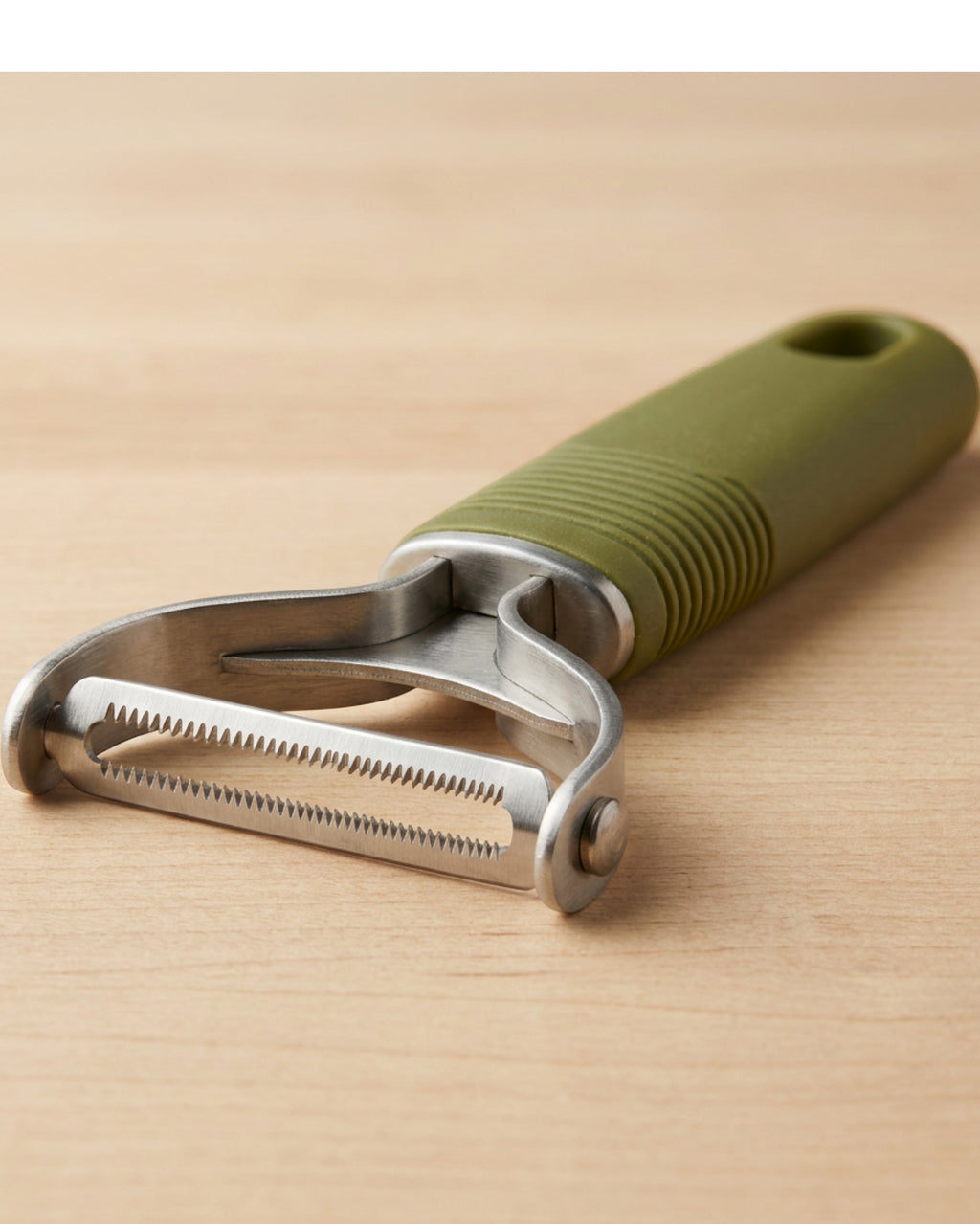 Zpvfg Y Julienne Stainless Steel Peeler Olive Grip - Detail view